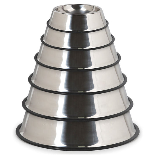 Classic Non-Slip Stainless Steel Pet Bowl - Durable & Easy to Clean
