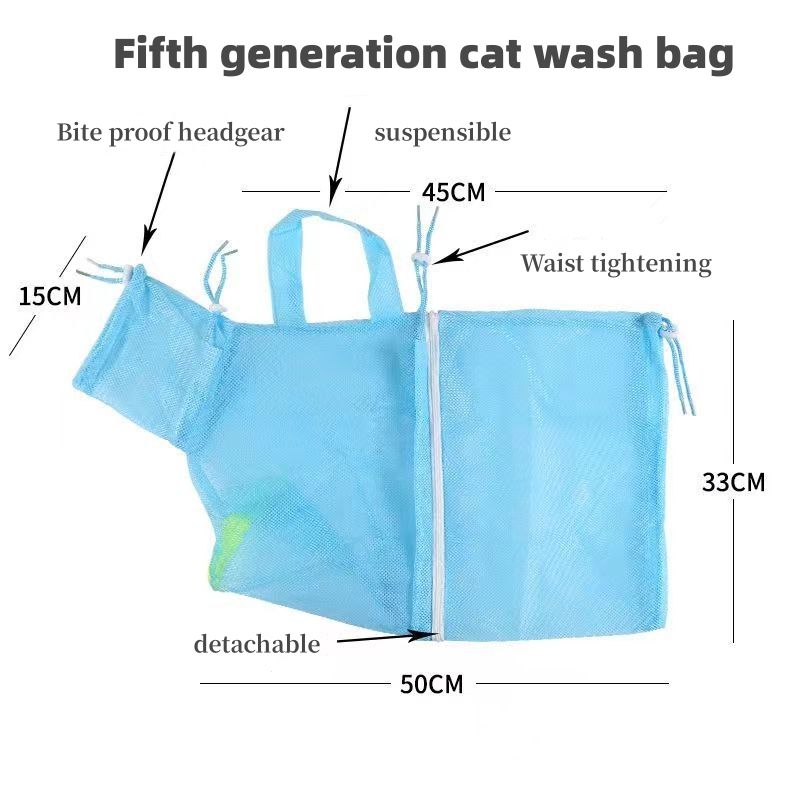 All-in-One Cat Grooming & Bathing Bag - Anti-Scratch Mesh Design