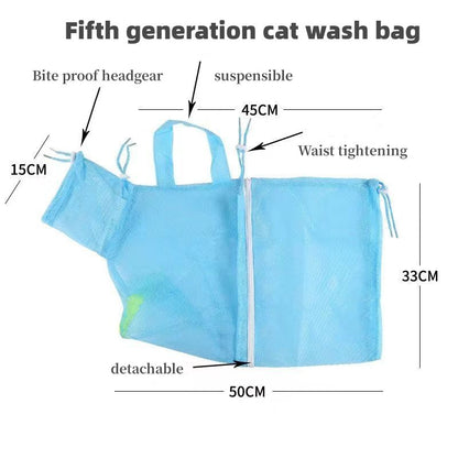 All-in-One Cat Grooming & Bathing Bag - Anti-Scratch Mesh Design