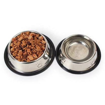 Classic Non-Slip Stainless Steel Pet Bowl - Durable & Easy to Clean
