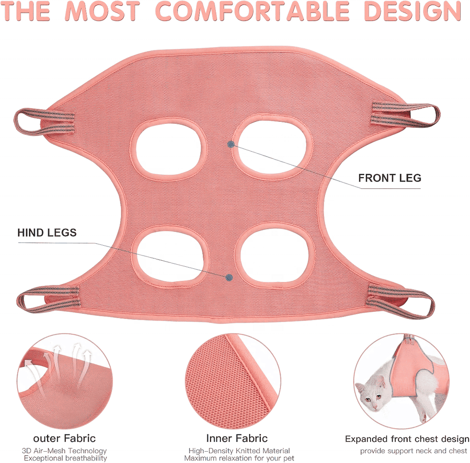 Multifunctional Pet Grooming Hammock - Nail Clipping & Trimming Helper